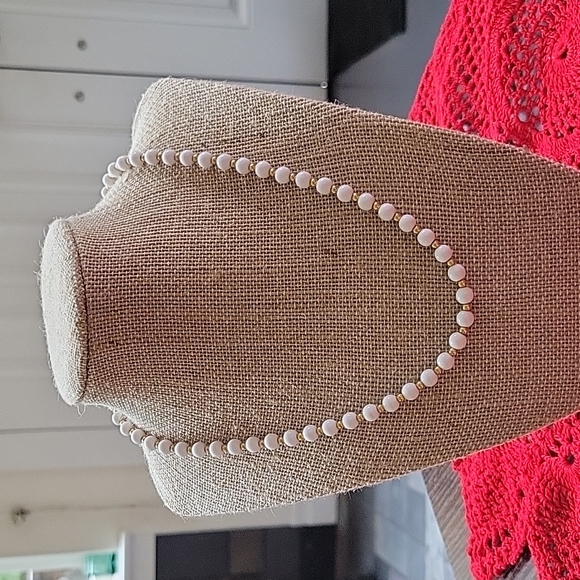 Monet Jewelry - Monet White and Gold Bead Necklace